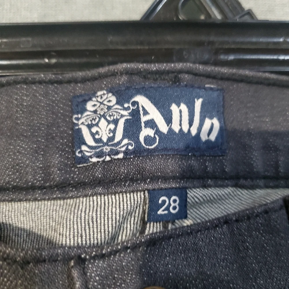 Anlo Jeans Women's 28 Black/dark grey Low Rise Slim Fit Skinny Denim - Picture 3 of 6